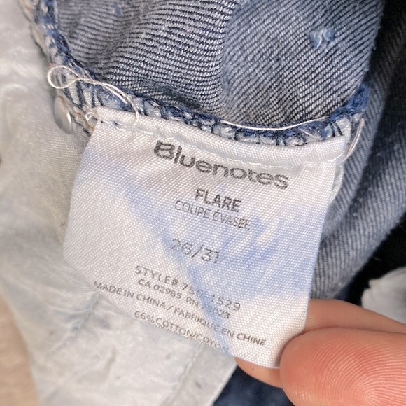 Vintage Y2K Bluenotes Dark Wash Low Rise Flare Leg Jeans 26 - Picture 8 of 15